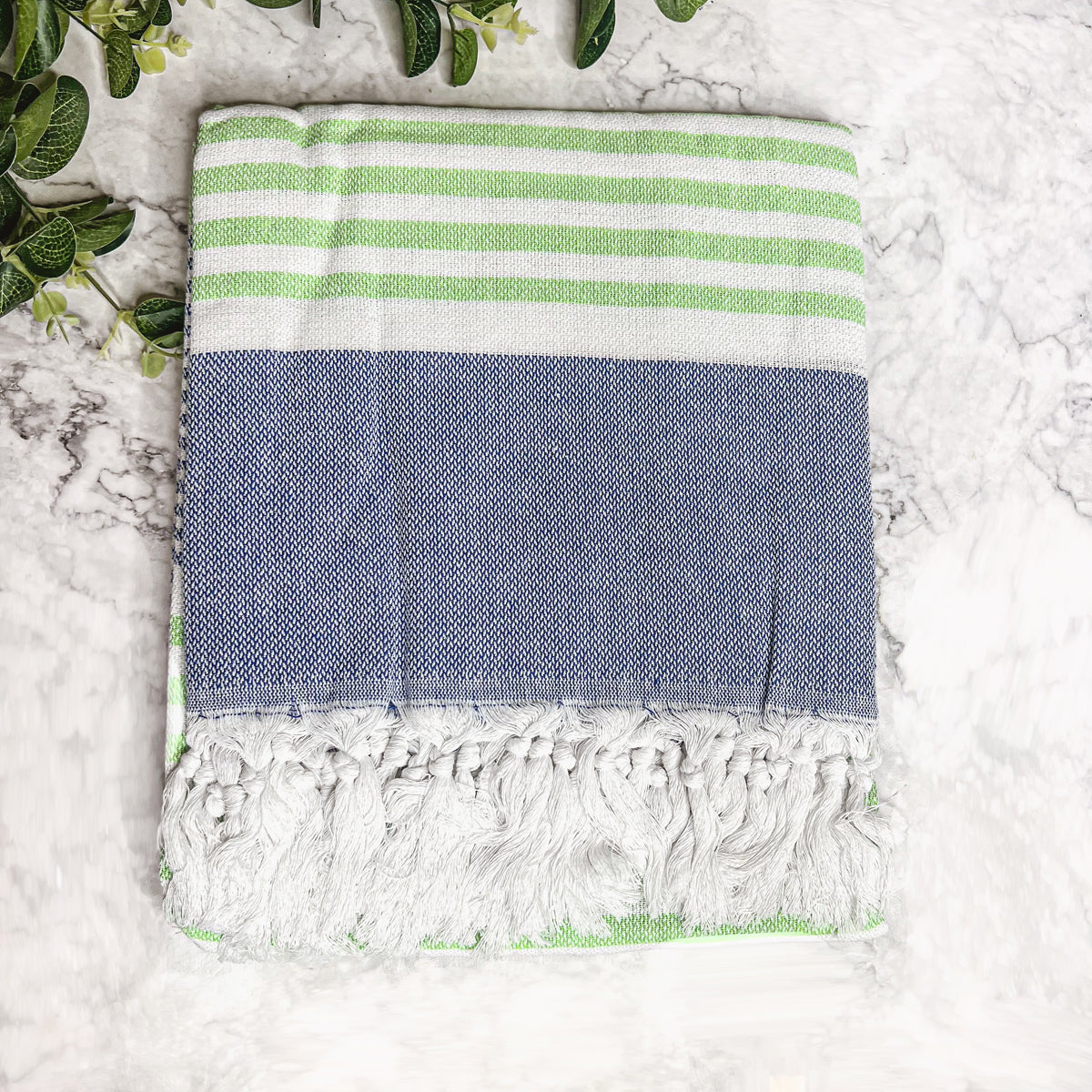 Pop Of Summer Turkish Towel 180GSM Lightweight Cotton Peshtemal Beach Bath Towel With Fringe - - Home & Garden