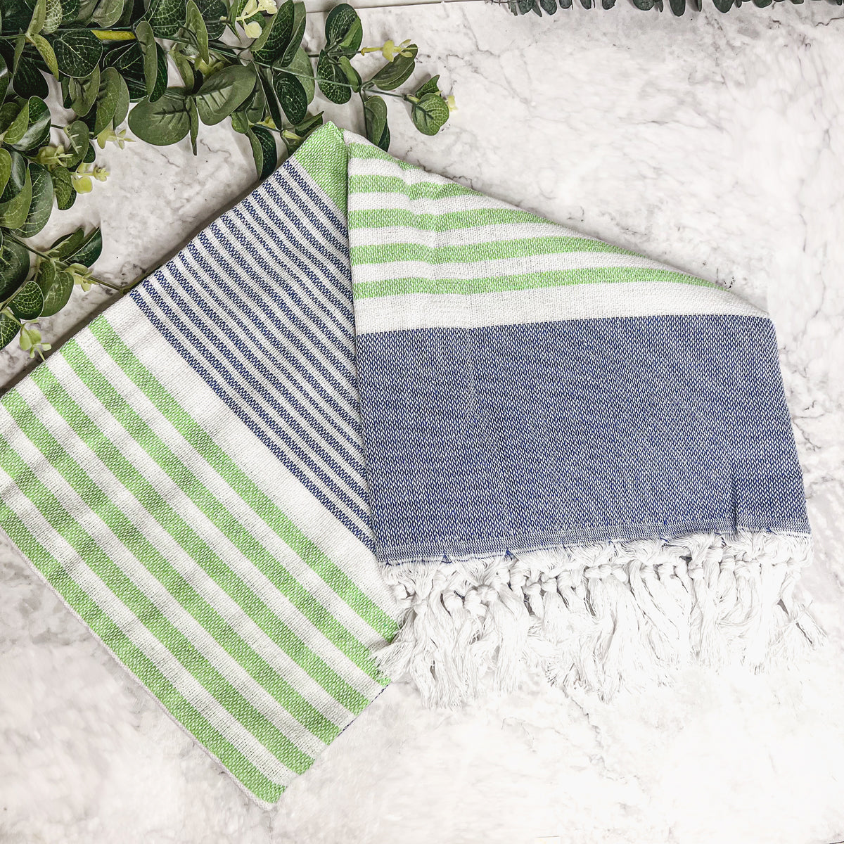 Pop Of Summer Turkish Towel 180GSM Lightweight Cotton Peshtemal Beach Bath Towel With Fringe - - Home & Garden