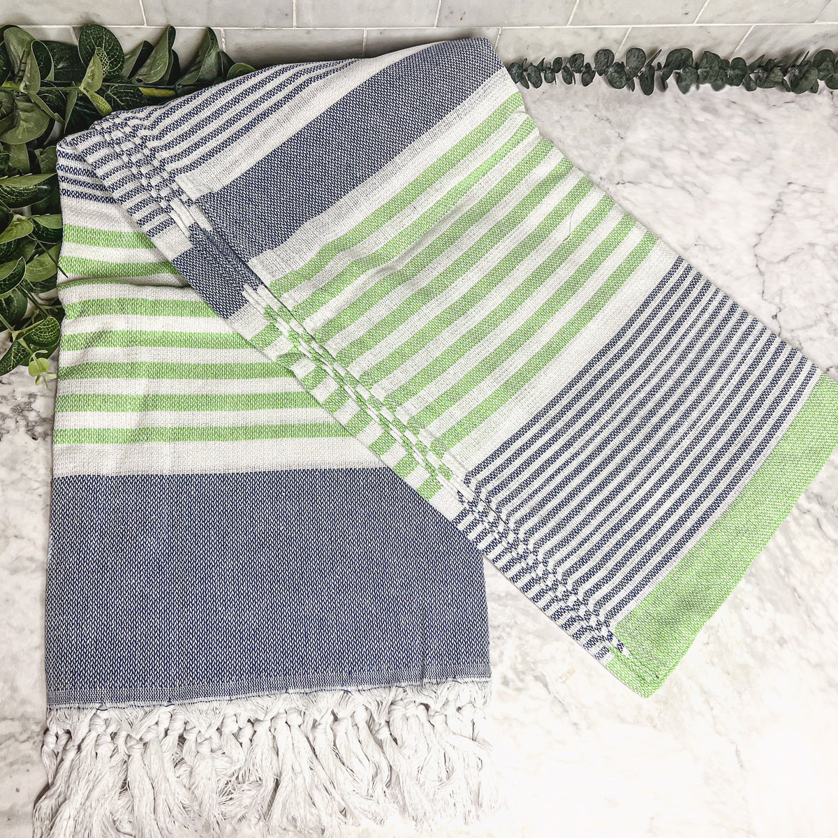 Pop Of Summer Turkish Towel 180GSM Lightweight Cotton Peshtemal Beach Bath Towel With Fringe - - Home & Garden