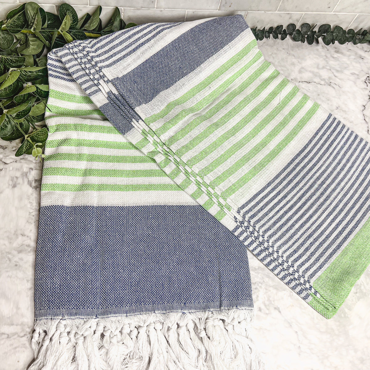 Pop Of Summer Turkish Towel 180GSM Lightweight Cotton Peshtemal Beach Bath Towel With Fringe - - Home & Garden