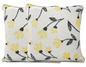 DaDa Bedding Yellow Fleur Floral Botanical Spring Tapestry Throw Pillow Cover, 16" x 16" (18112) - 2-Pieces - Throw Pillow Covers