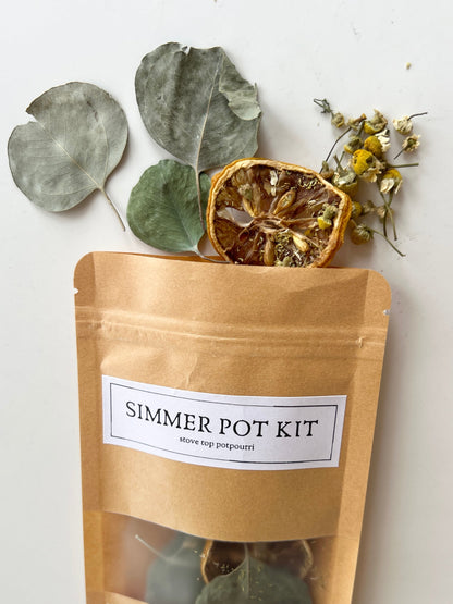 REFRESH - Eucalyptus, Lemon & Chamomile Simmer Pot Kit - - Simmer Pot Kit