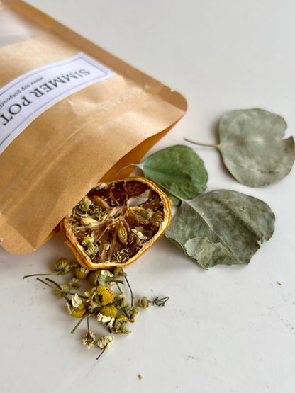 REFRESH - Eucalyptus, Lemon & Chamomile Simmer Pot Kit - - Simmer Pot Kit