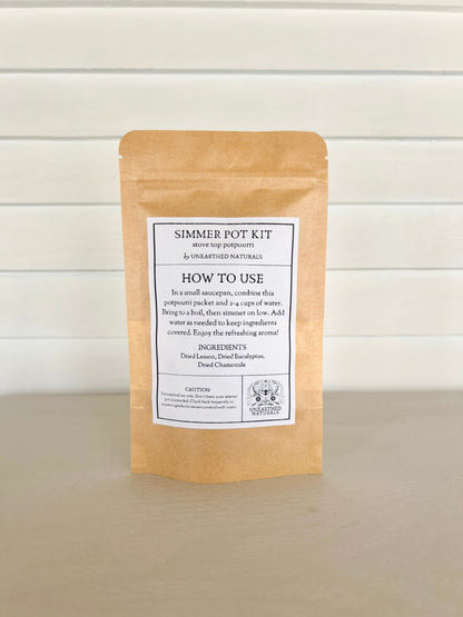 REFRESH - Eucalyptus, Lemon & Chamomile Simmer Pot Kit - - Simmer Pot Kit