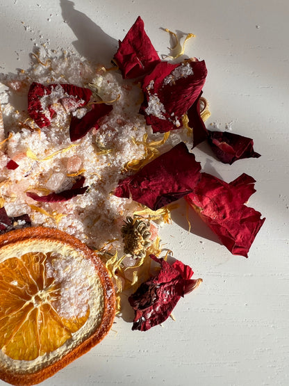 LOVE STRUCK - Calendula, Rose & Orange Botanical Bath Salts - - Bath Salts