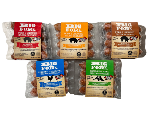 The Bacon Sausage Collection - All Five Flavors - - Encased Meats