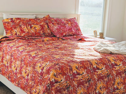 DaDa Bedding Lovely Pop of Colors Lightweight Reversible Quilted Bedspread Set (KBJ1625)- DaDalogy Bedding Collection- {{Product type}}