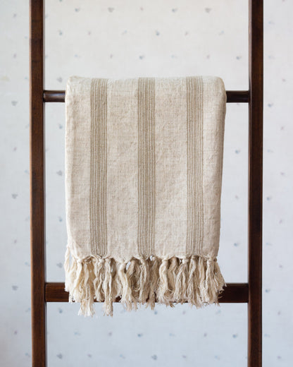 Ciragan Cotton Linen Towel - - Towels