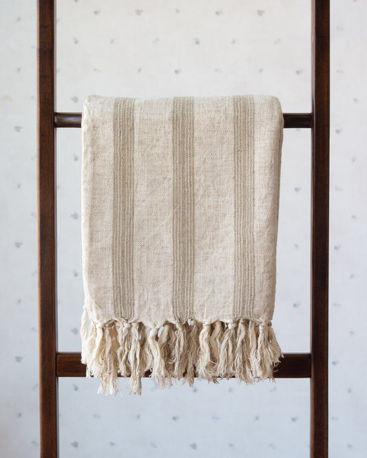 Ciragan Cotton Linen Towel - - Towels