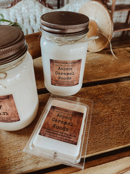 Aspen Caramel Woods Candle - - Candles & Melts