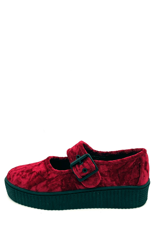 Velvet Crush Maryjane Sneaker - Oxblood - - Sneakers