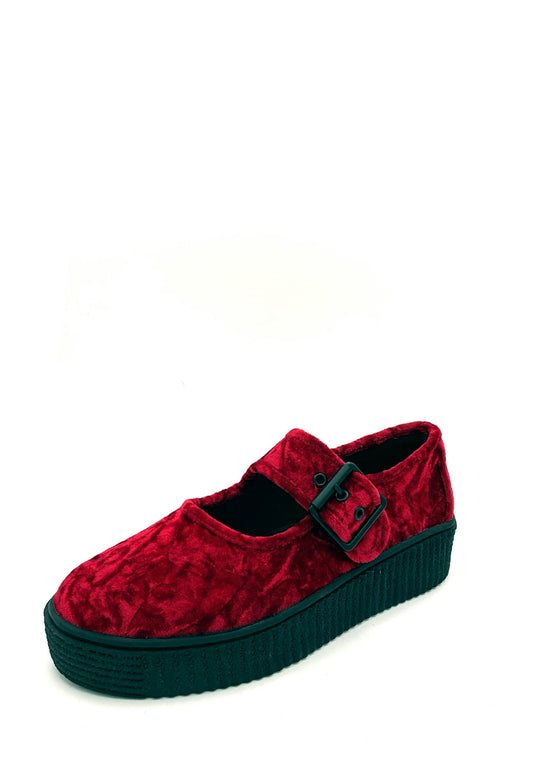 Velvet Crush Maryjane Sneaker - Oxblood - - Sneakers