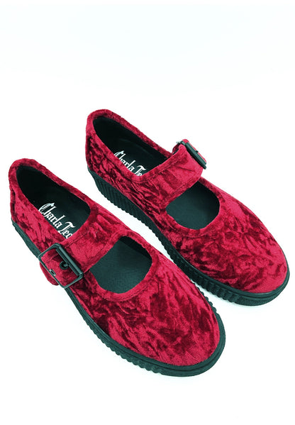 Velvet Crush Maryjane Sneaker - Oxblood - - Sneakers