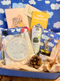 "Cozy Stitches" Trio Gift Set: Eco-Embroidery Kit, Mindfulness Journal, Mint Tea, Honey, Greeting Card (Winter Dreaming) - - Gift Set