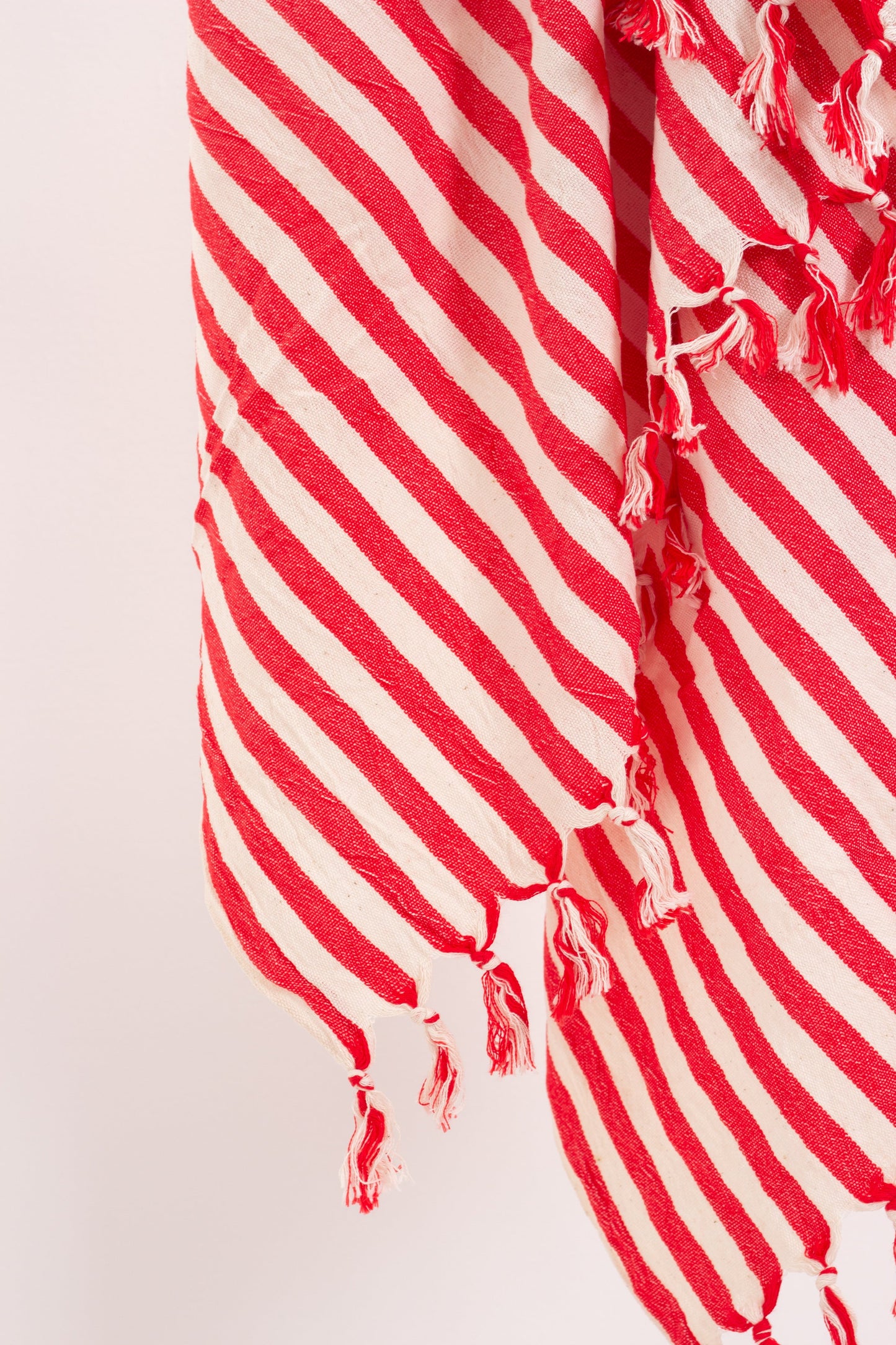 Girit Red Cotton Linen Towel - - Towels