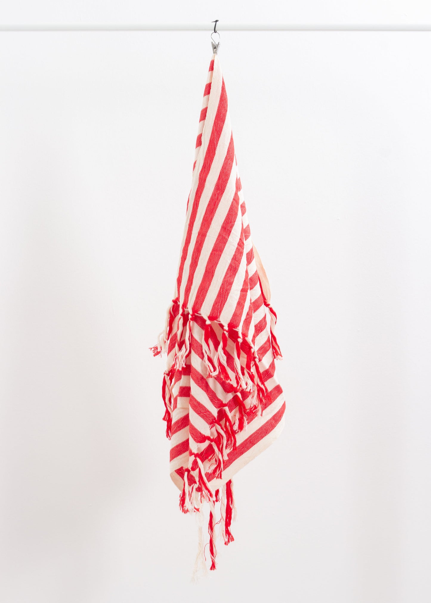 Girit Red Cotton Linen Towel - Hand Hair Towel 23'' x 30'' (55 cm x 76 cm) - Towels