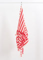 Girit Red Cotton Linen Towel - Hand Hair Towel 23'' x 30'' (55 cm x 76 cm) - Towels