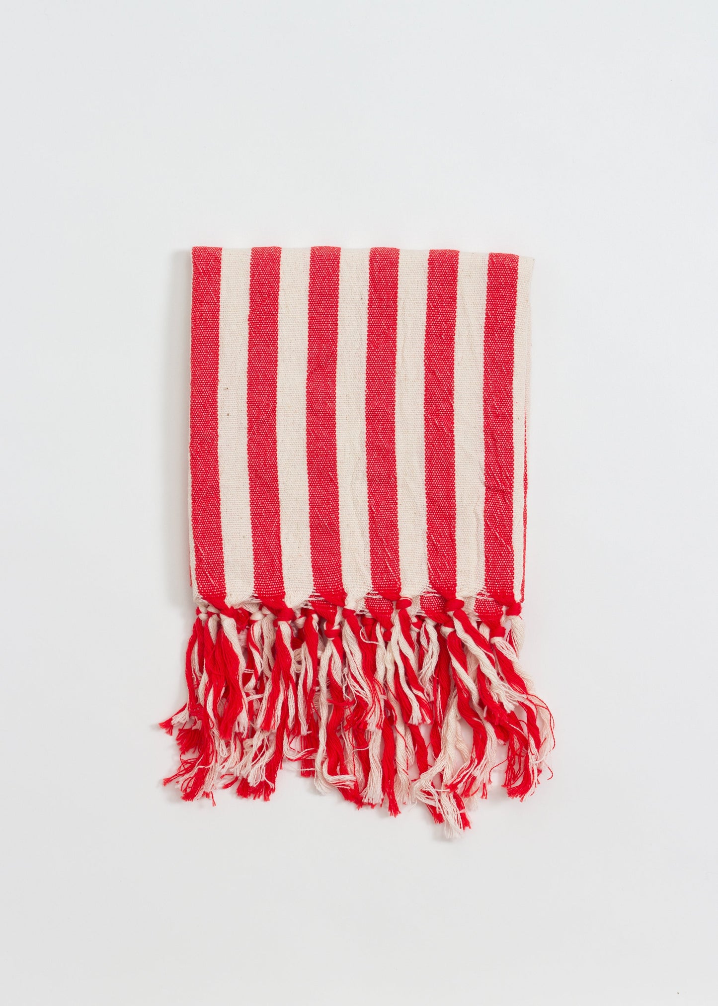 Girit Red Cotton Linen Towel - - Towels
