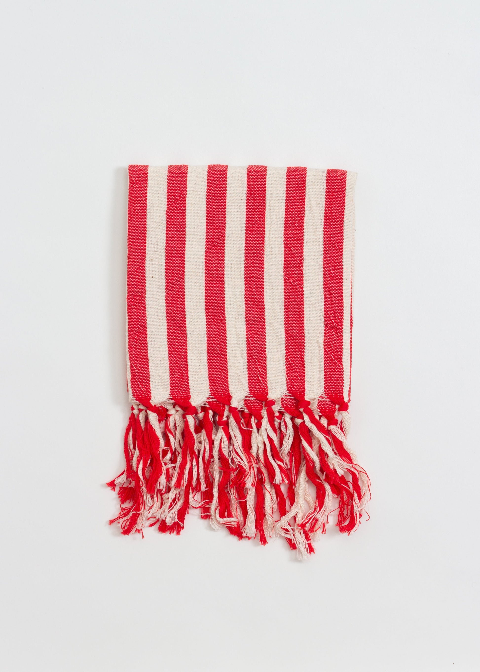 Girit Red Cotton Linen Towel - - Towels