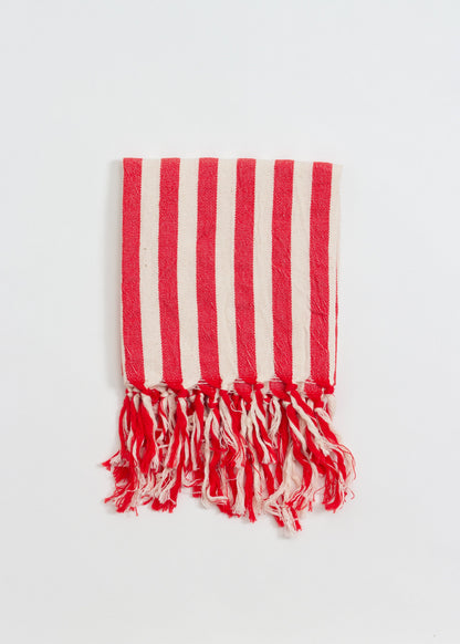 Girit Red Cotton Linen Towel - - Towels