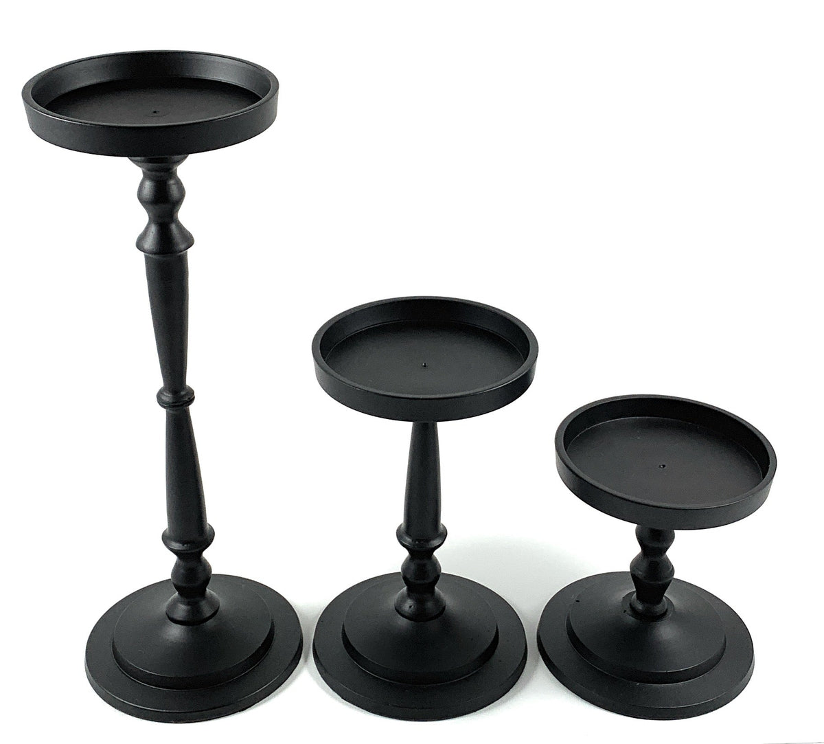 Vibhsa Pillar Candle Holder Sets of 3 - - home Decor