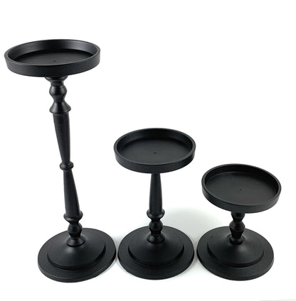 Vibhsa Pillar Candle Holder Sets of 3 - - home Decor