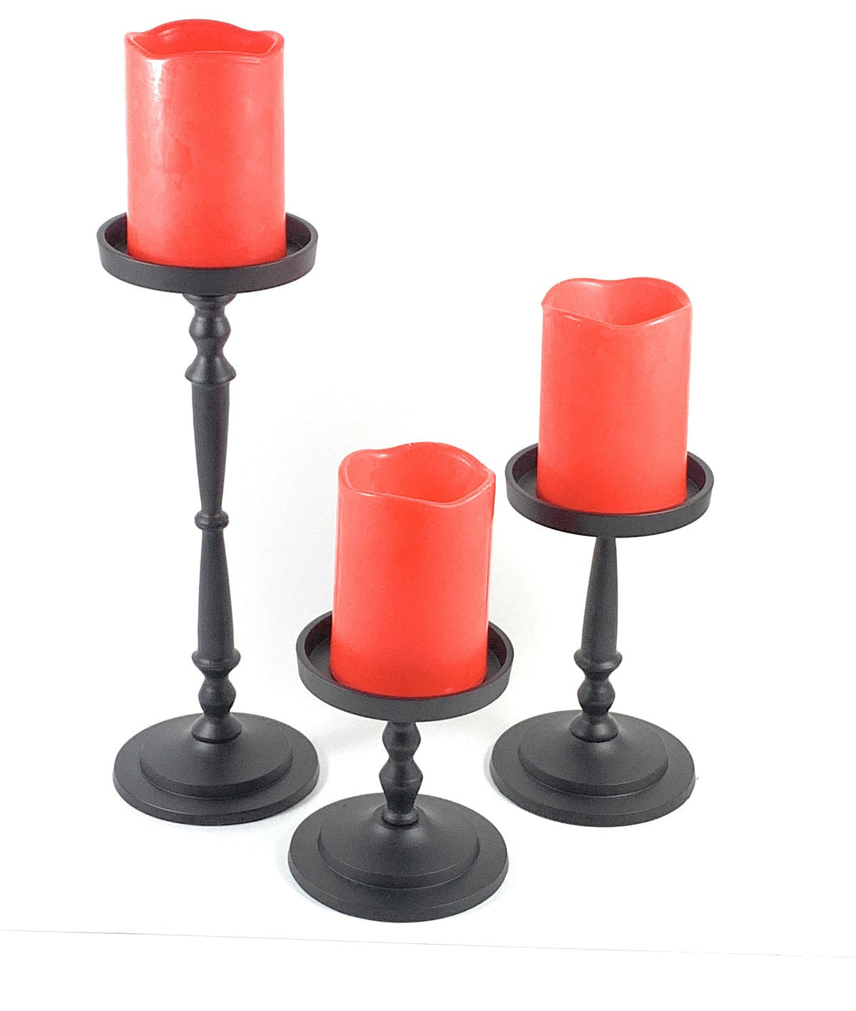 Vibhsa Pillar Candle Holder Sets of 3 - - home Decor