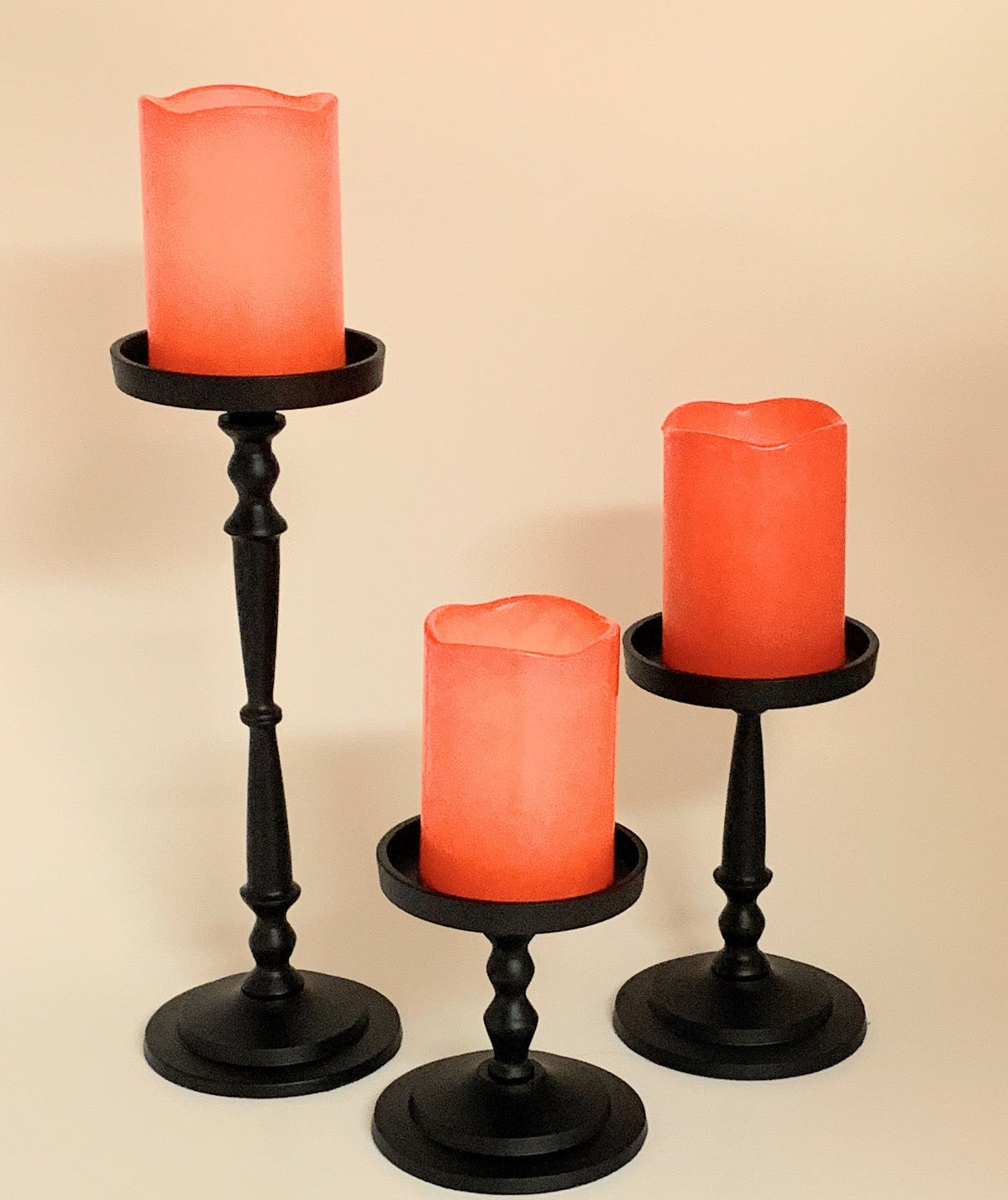 Vibhsa Pillar Candle Holder Sets of 3 - - home Decor