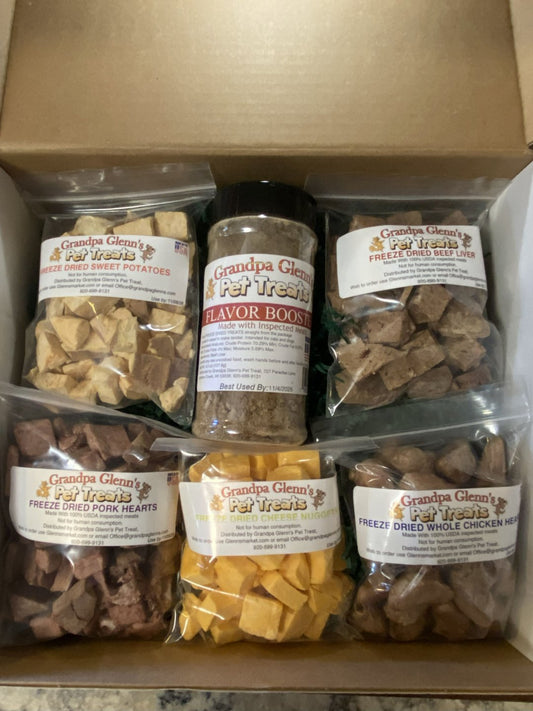 All-Natural Pet Treat Gift Box - -
