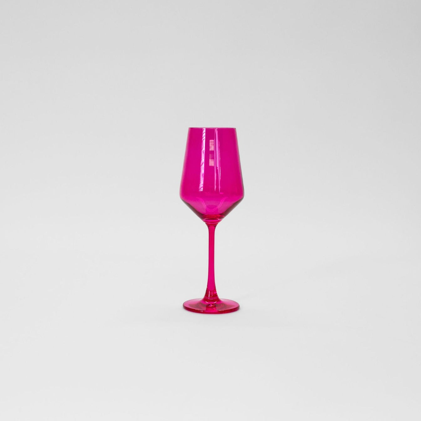 Hot Hot Pink - Colored Wine Glass - 1 Stemmed - Wine Glasses