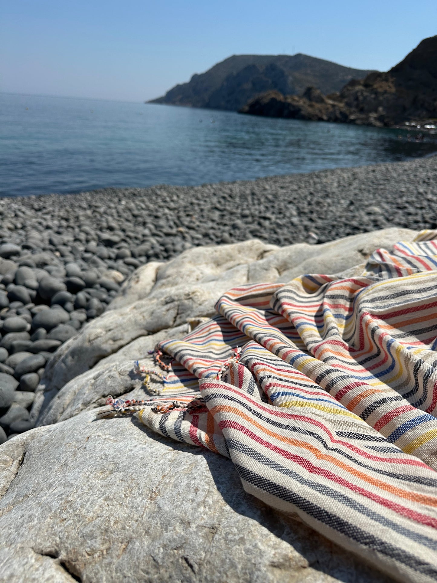 New Rainbow Cotton Linen Towel - - Towels