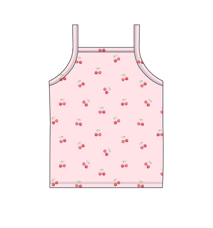 Cherry ribbed - Bamboo Tank - - top