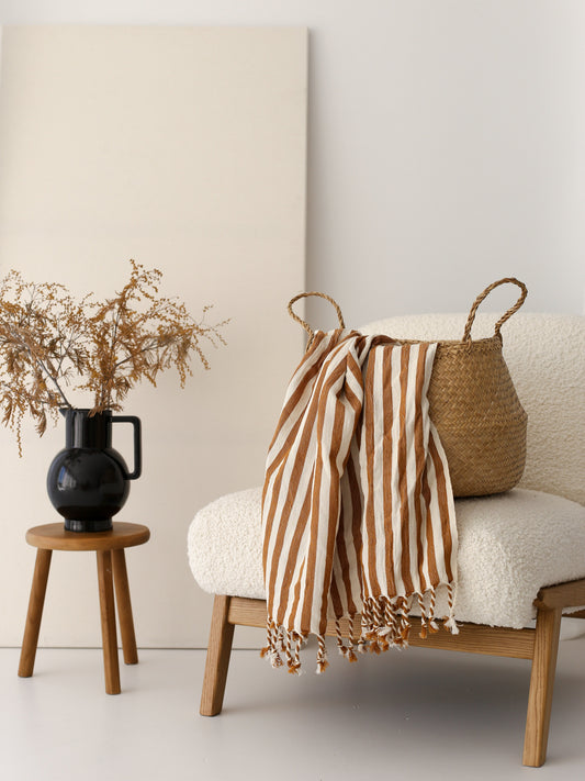 Girit Biscotto Cotton Linen Towel - - Towels