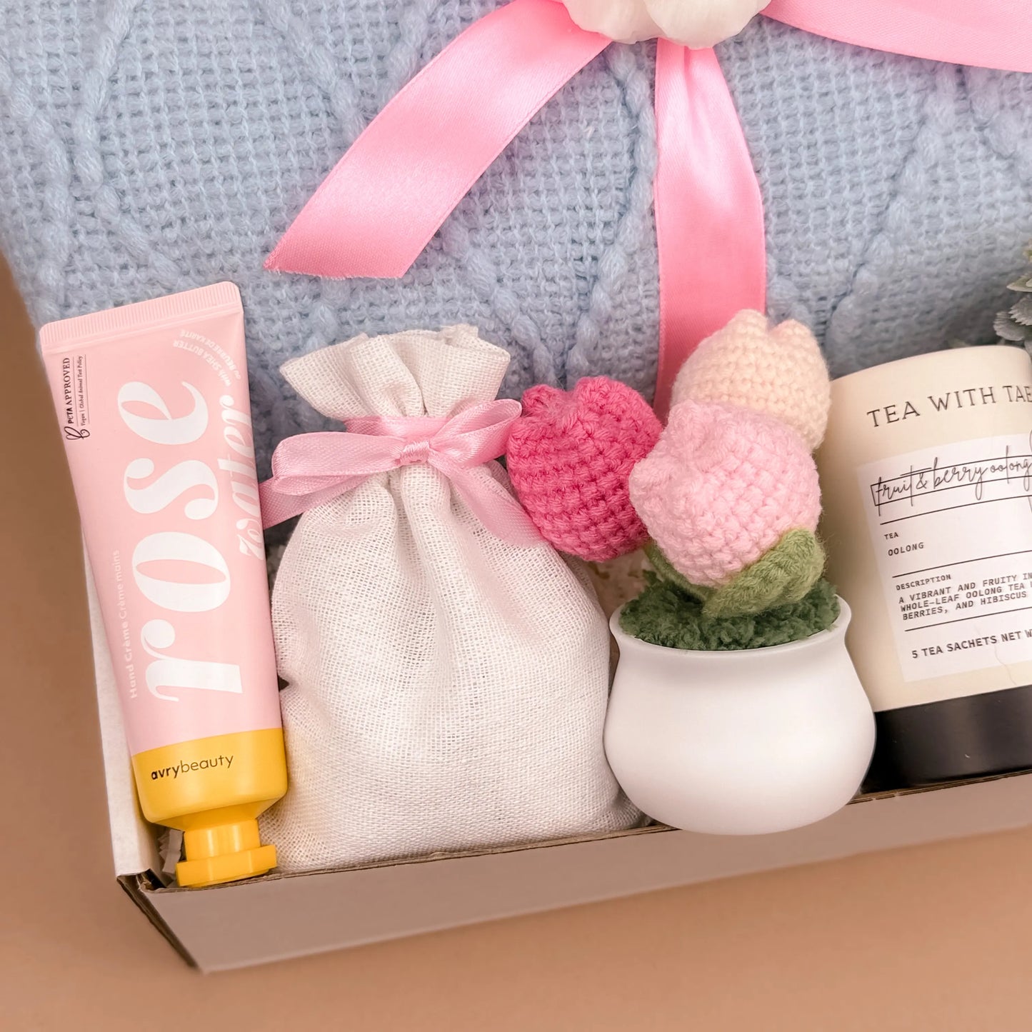 Self Care Gift Boxes for Women – Cozy Blanket & Tea Kit - -