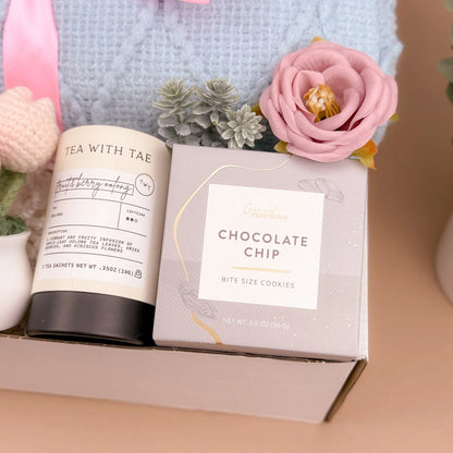 Self Care Gift Boxes for Women – Cozy Blanket & Tea Kit - -