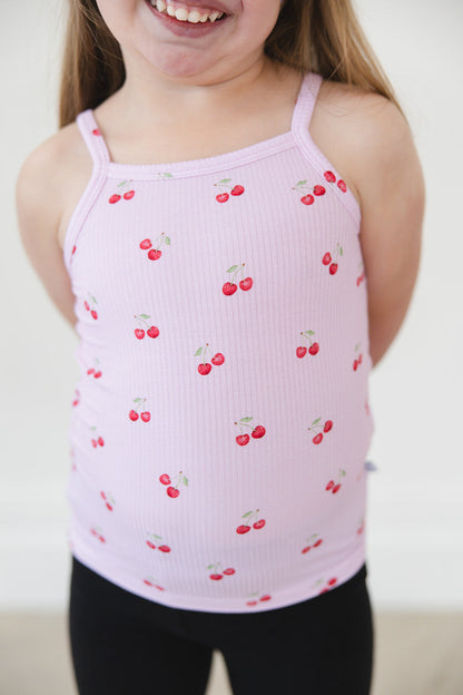 Cherry ribbed - Bamboo Tank - 7 - top