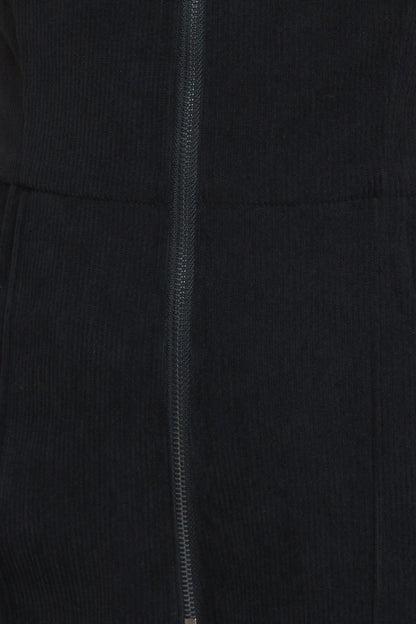 STREET ICON BLACK CORDUROY JUMPSUIT - - JUMPSUIT