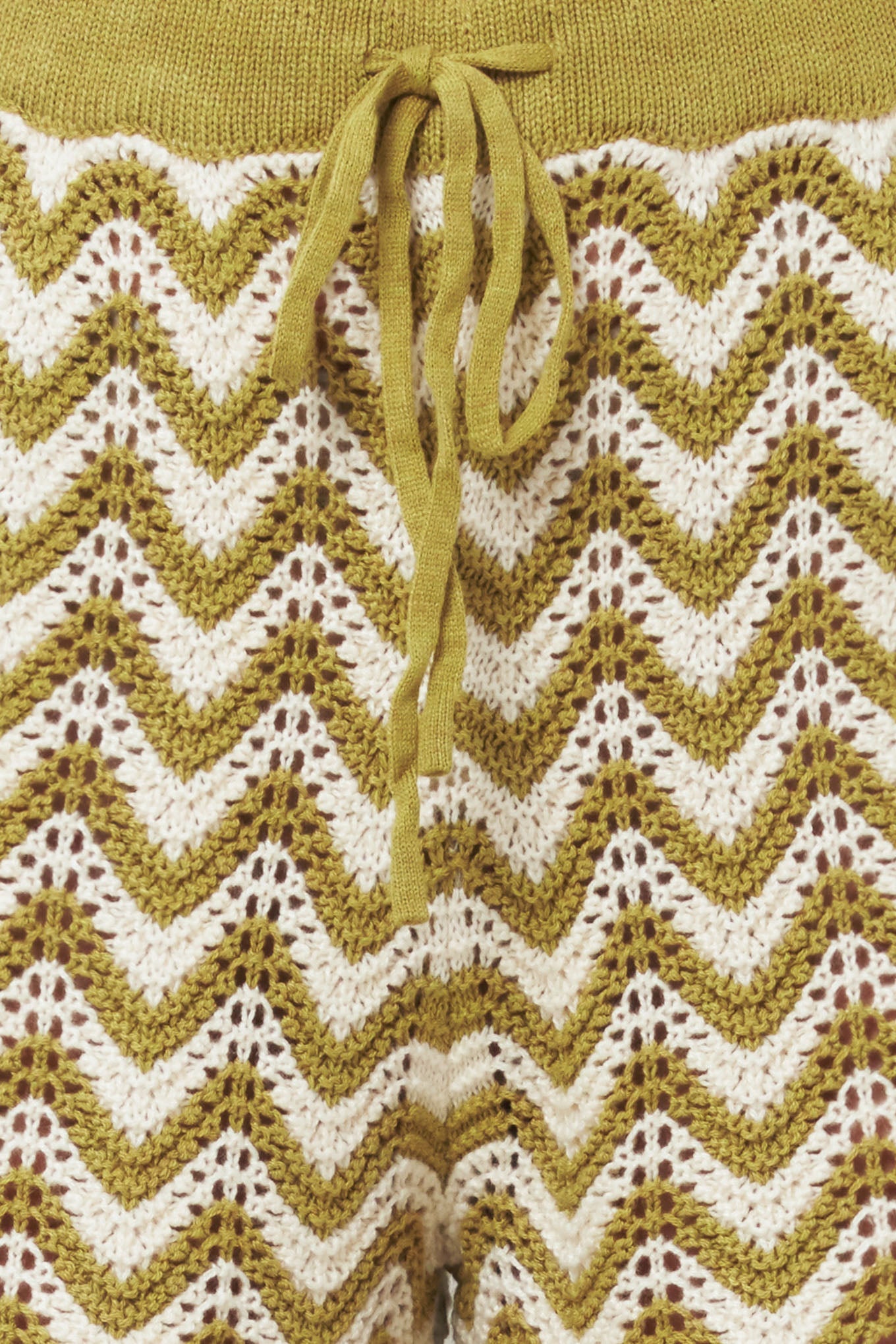 SUNSET STITCH CROCHET KNIT SHORTS - - SHORTS