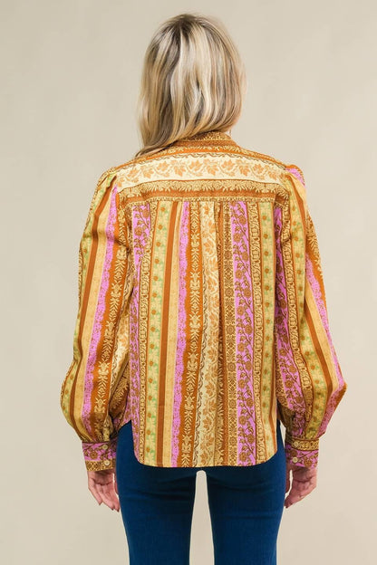 REFRESHING VIBE WOVEN TOP - - TOPS