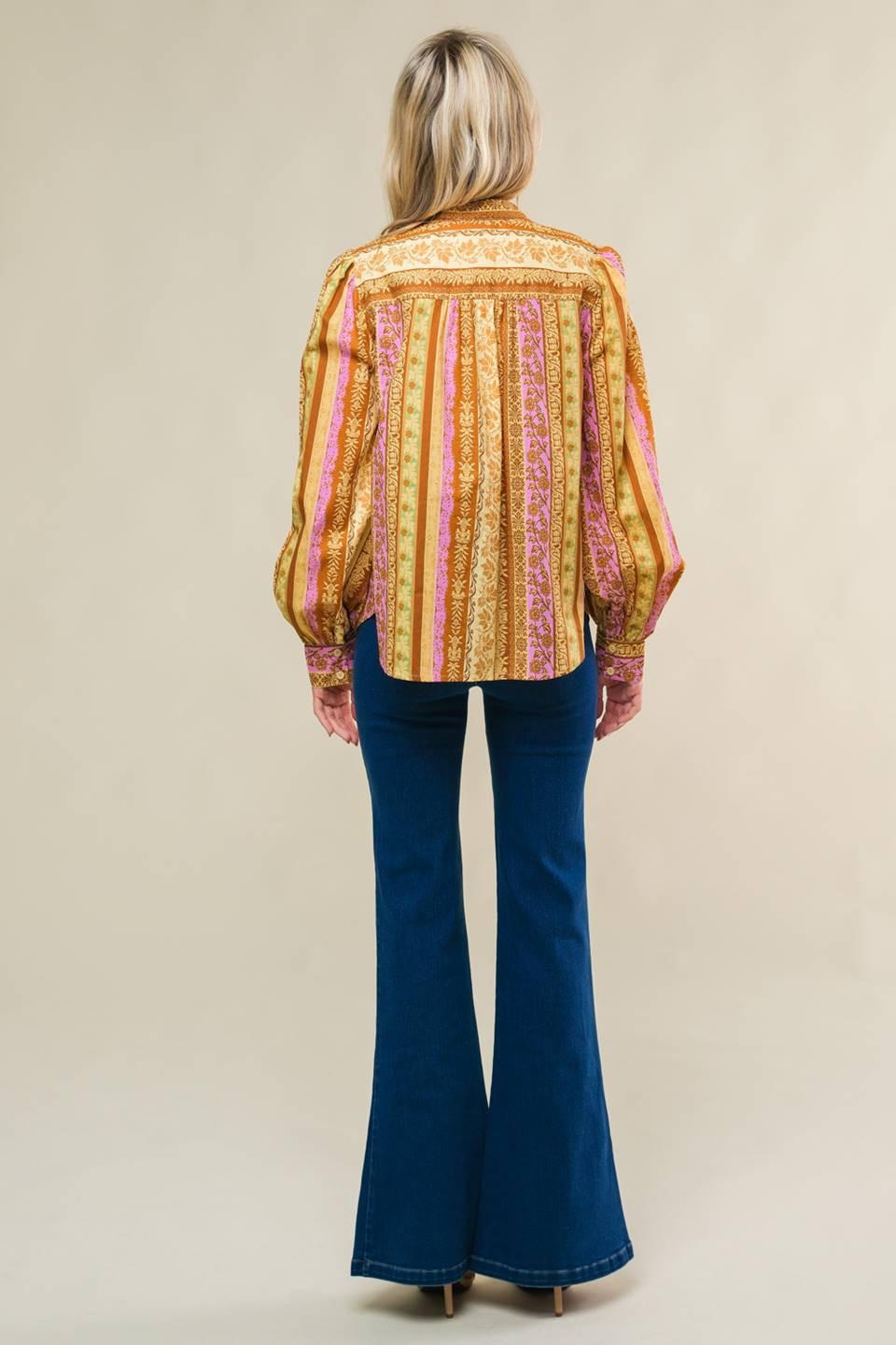 REFRESHING VIBE WOVEN TOP - - TOPS