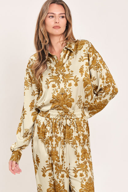 BAROQUE SUNSHINE WANDER WOVEN TOP - - TOPS