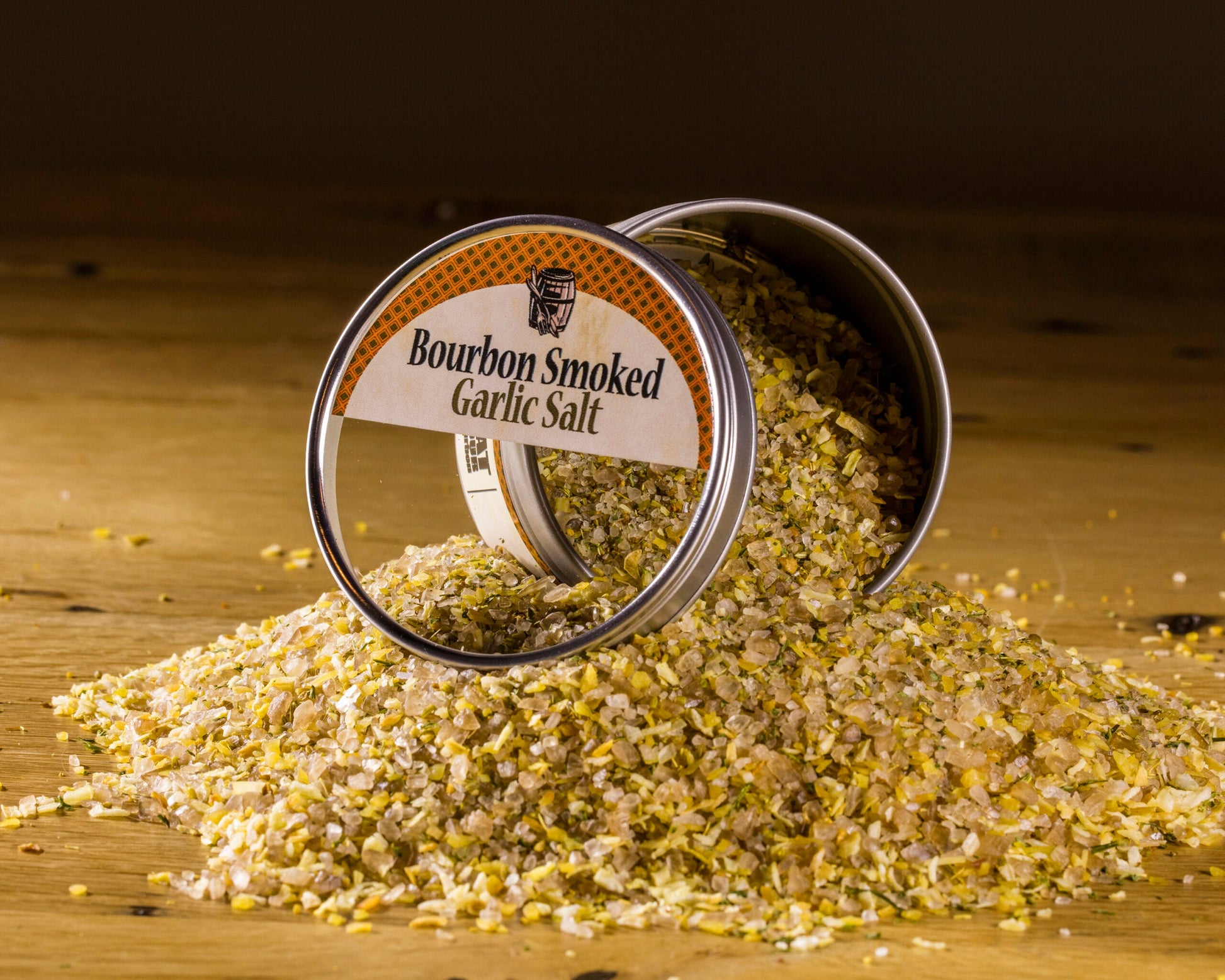 Bourbon Smoked Garlic Salt - - Simple