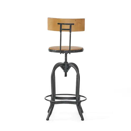 Adjustable Height Wooden Swivel Stools - Kia Day Design