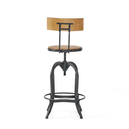 Adjustable Height Wooden Swivel Stools - Kia Day Design
