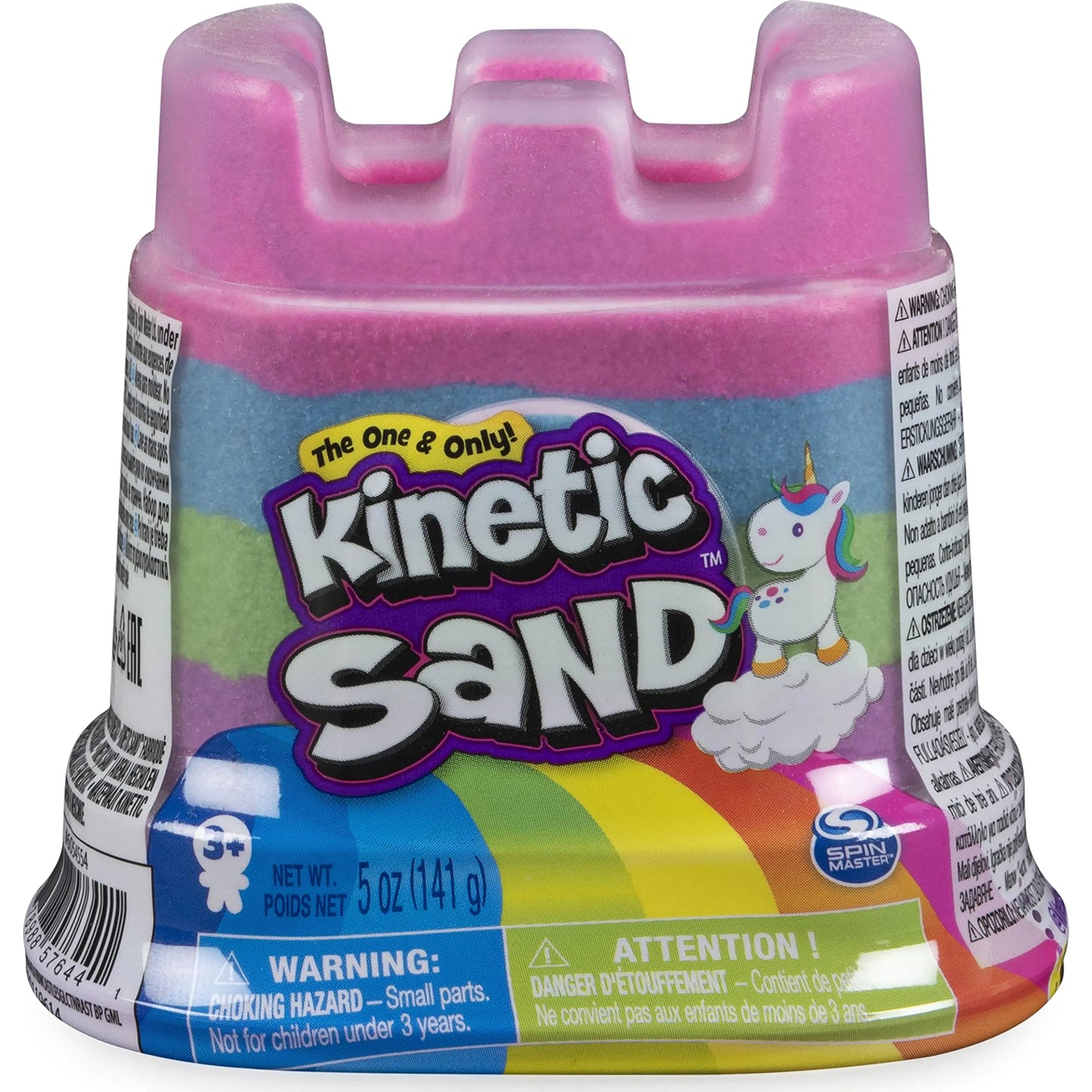 Kinetic Sand 6054549 Rainbow Castle Container Mixed Colours Kia Day Design