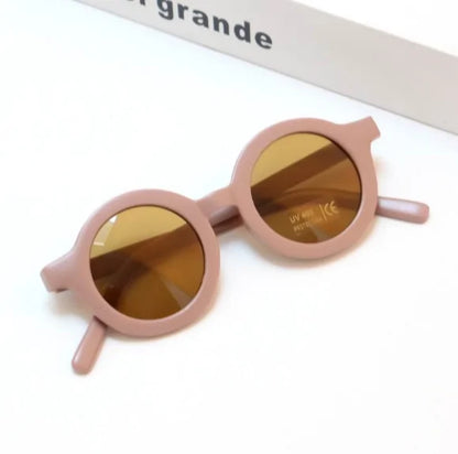 Solid Color Sunglasses For Kids dark pink