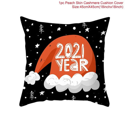 Cartoon Christmas Pillow Cover Kia Day Design