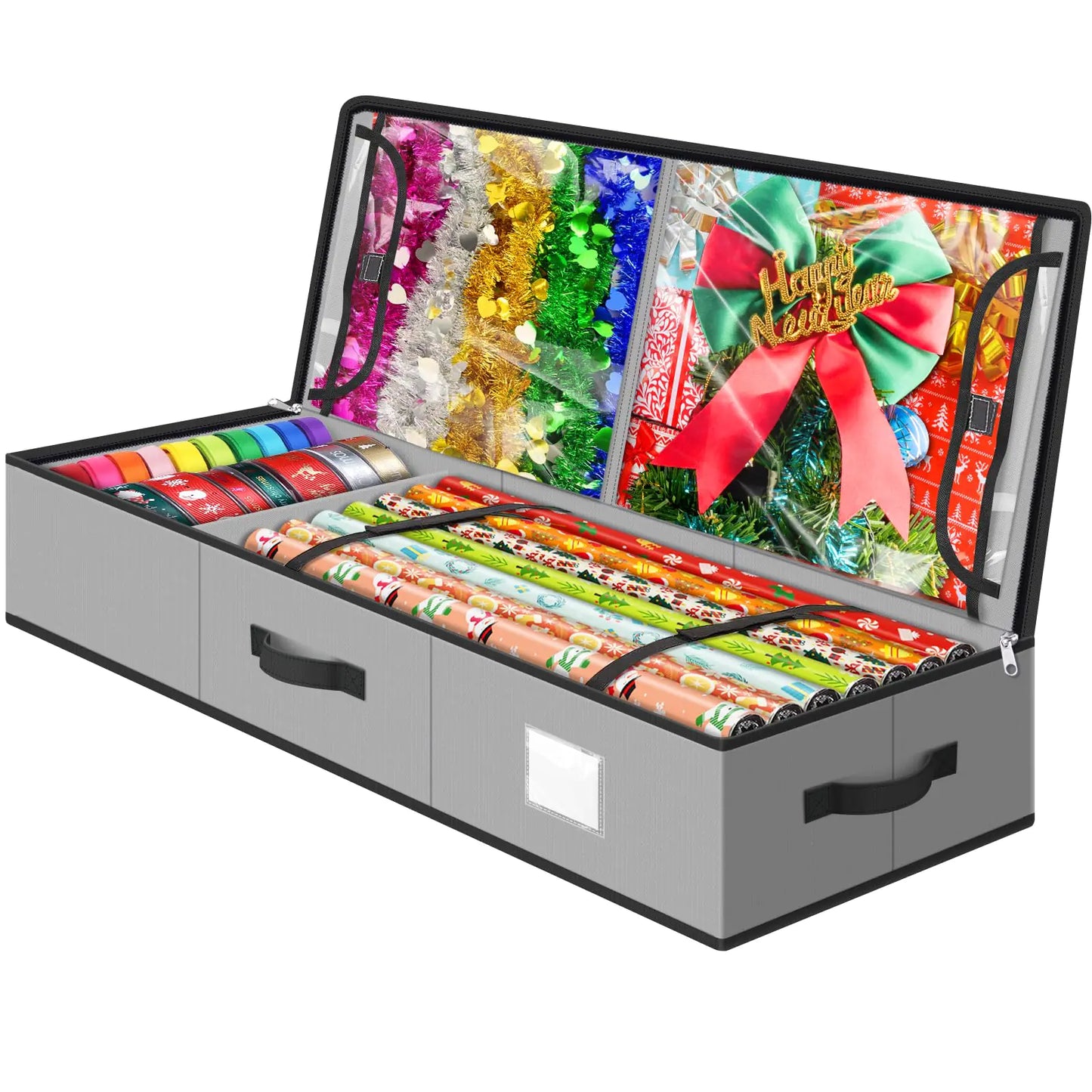 BlessedSeason Wrapping Paper Storage Organizer - Grey - organizer