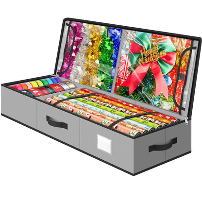 BlessedSeason Wrapping Paper Storage Organizer - Grey - organizer