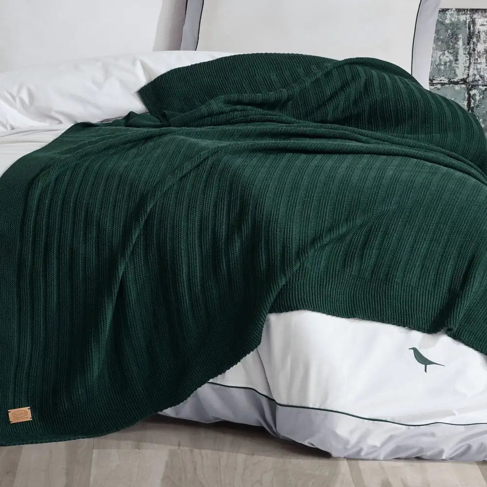 Hobby Double New Fancy Blanket Set - Green